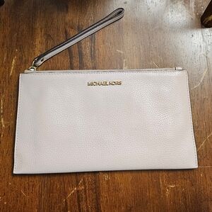 Michael Kors Jet Set Large Wristlet Clutch Zip Pink NWOT
